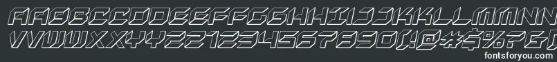newyorkescape3dital-Schriftart – Weiße Schriften auf schwarzem Hintergrund