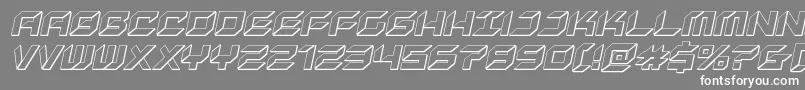 フォントnewyorkescape3dital – 灰色の背景に白い文字