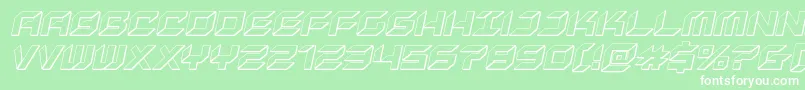 フォントnewyorkescape3dital – 緑の背景に白い文字