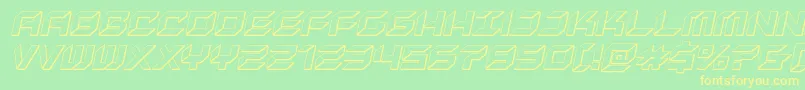 newyorkescape3dital Font – Yellow Fonts on Green Background
