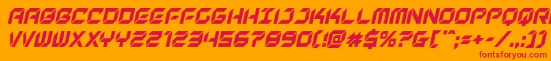 フォントnewyorkescapecondital – オレンジの背景に赤い文字