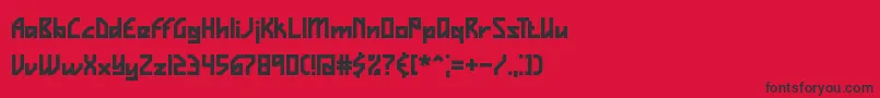 VigilanceBrk Font – Black Fonts on Red Background