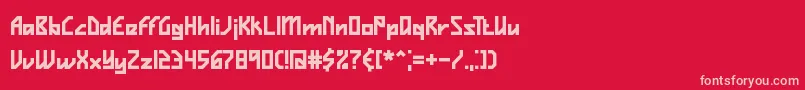 VigilanceBrk Font – Pink Fonts on Red Background