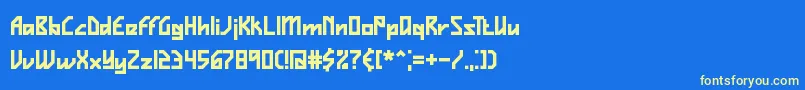 VigilanceBrk Font – Yellow Fonts on Blue Background