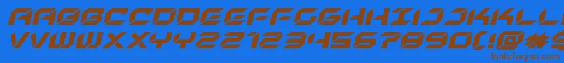 newyorkescapeexpandital Font – Brown Fonts on Blue Background