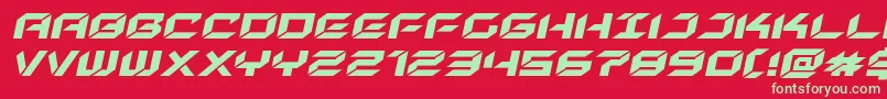 newyorkescapeexpandital Font – Green Fonts on Red Background