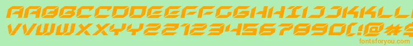 newyorkescapeexpandital Font – Orange Fonts on Green Background