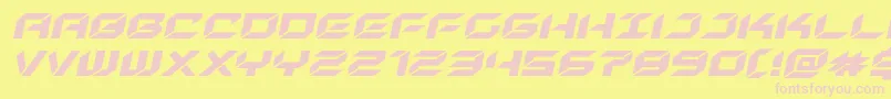 newyorkescapeexpandital Font – Pink Fonts on Yellow Background