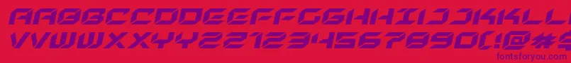 newyorkescapeexpandital Font – Purple Fonts on Red Background