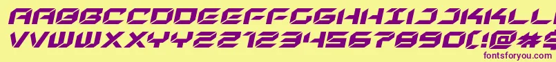 newyorkescapeexpandital Font – Purple Fonts on Yellow Background