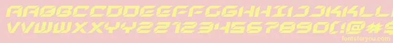 newyorkescapeexpandital Font – Yellow Fonts on Pink Background