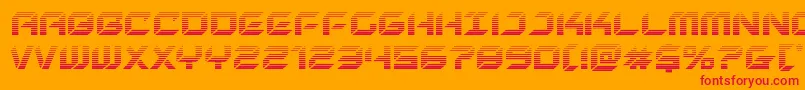 フォントnewyorkescapegrad – オレンジの背景に赤い文字