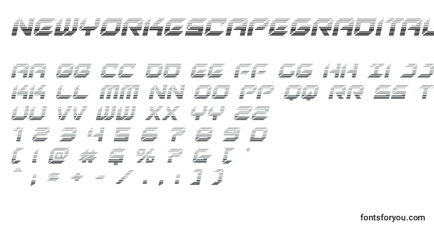 Schriftart Newyorkescapegradital (135553) – Alphabet, Zahlen, spezielle Symbole
