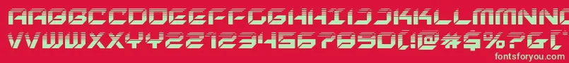 フォントnewyorkescapehalf – 赤い背景に緑の文字