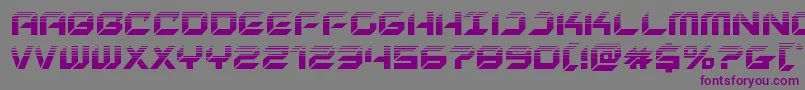 フォントnewyorkescapehalf – 紫色のフォント、灰色の背景