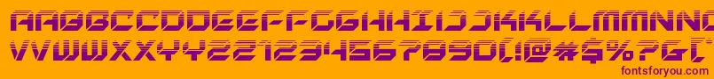 newyorkescapehalf Font – Purple Fonts on Orange Background