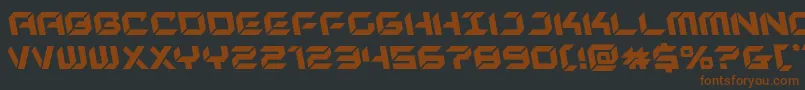 Шрифт newyorkescapeleft – коричневые шрифты на чёрном фоне