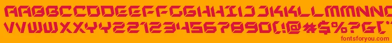 newyorkescapeleft Font – Red Fonts on Orange Background