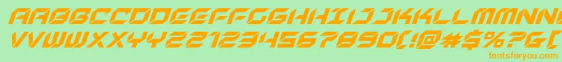 newyorkescapesuperital Font – Orange Fonts on Green Background