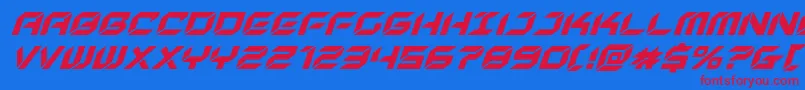 newyorkescapesuperital Font – Red Fonts on Blue Background