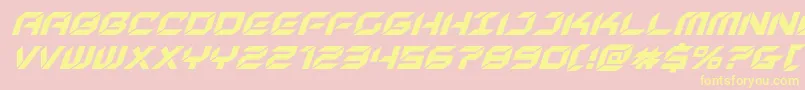 newyorkescapesuperital-Schriftart – Gelbe Schriften auf rosa Hintergrund