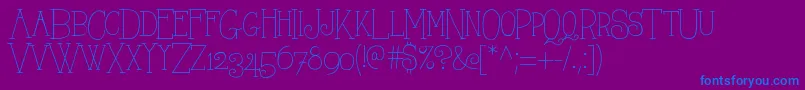 フォントAlwayshere – 紫色の背景に青い文字