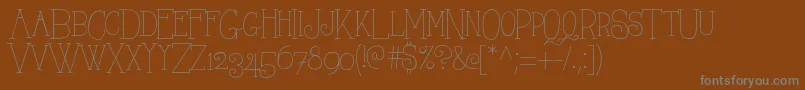 Alwayshere-Schriftart – Graue Schriften auf braunem Hintergrund