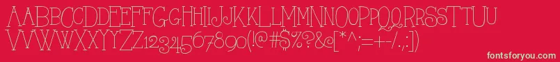 Alwayshere Font – Green Fonts on Red Background