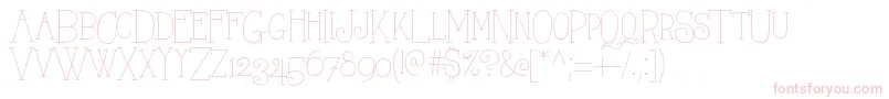 Alwayshere-Schriftart – Rosa Schriften auf weißem Hintergrund
