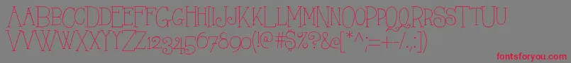 フォントAlwayshere – 赤い文字の灰色の背景