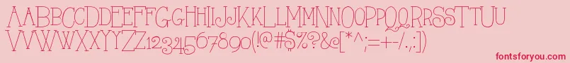 Alwayshere Font – Red Fonts on Pink Background
