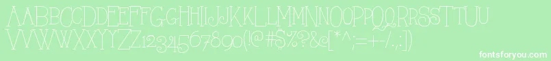 フォントAlwayshere – 緑の背景に白い文字