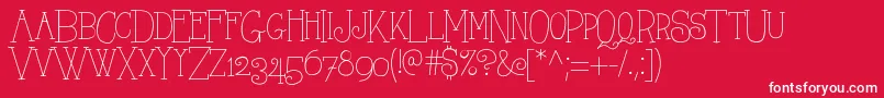 フォントAlwayshere – 赤い背景に白い文字