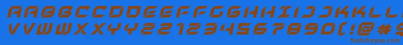 newyorkescapetitleital Font – Brown Fonts on Blue Background