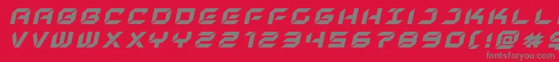 newyorkescapetitleital Font – Gray Fonts on Red Background