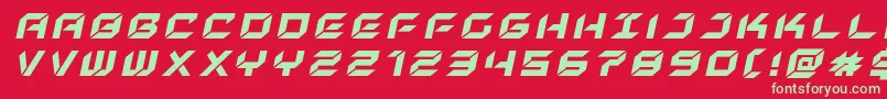 newyorkescapetitleital Font – Green Fonts on Red Background