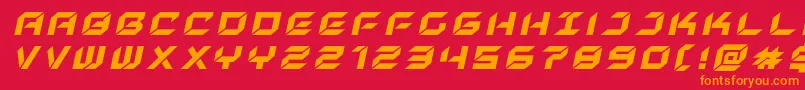 newyorkescapetitleital Font – Orange Fonts on Red Background