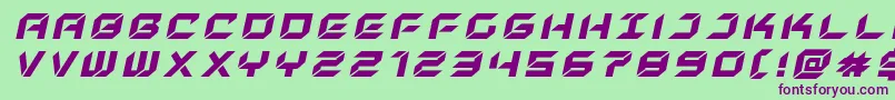 newyorkescapetitleital Font – Purple Fonts on Green Background