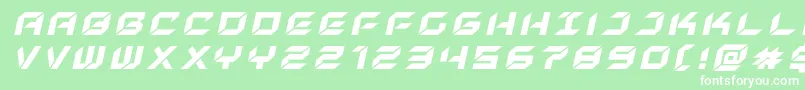 newyorkescapetitleital Font – White Fonts on Green Background