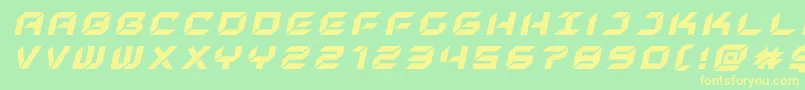 newyorkescapetitleital Font – Yellow Fonts on Green Background