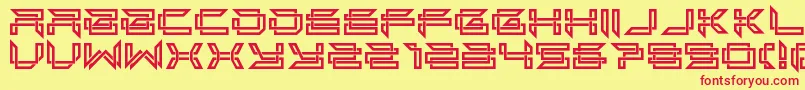 next in folded line Font – Red Fonts on Yellow Background