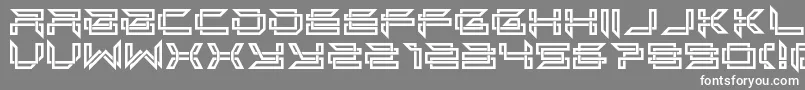 フォントnext in folded line – 灰色の背景に白い文字