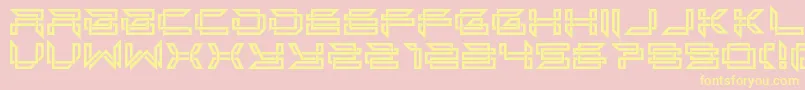 next in folded line Font – Yellow Fonts on Pink Background