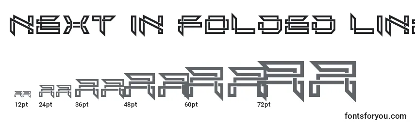 Tailles de police Next in folded line