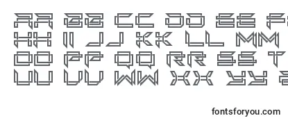Next in folded line Font