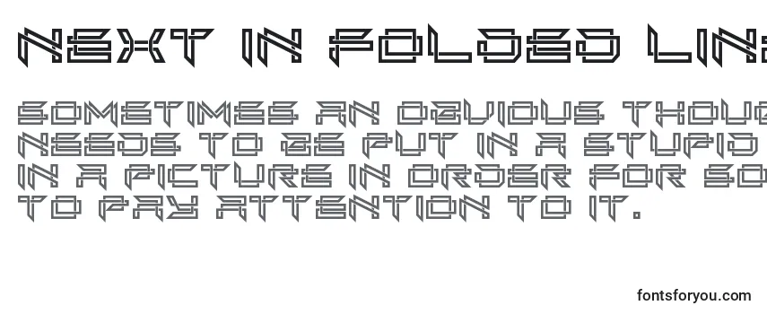 Next in folded line Font
