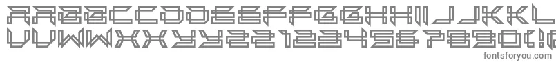 フォントnext in line – 白い背景に灰色の文字