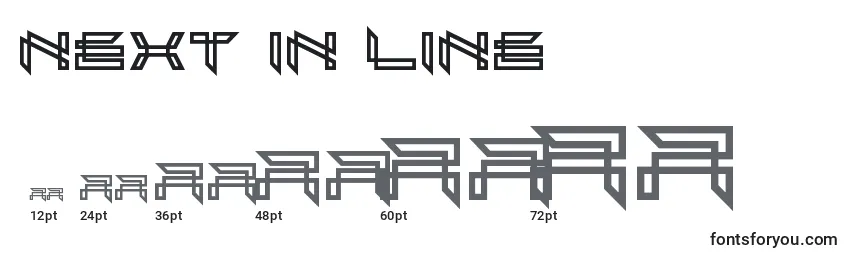 Next in line Font Sizes