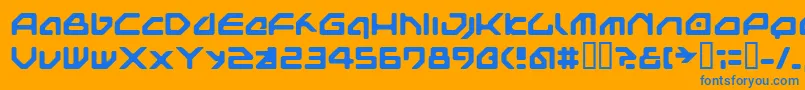 NEXTG    Font – Blue Fonts on Orange Background