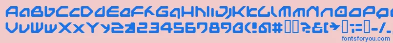 フォントNEXTG    – ピンクの背景に青い文字